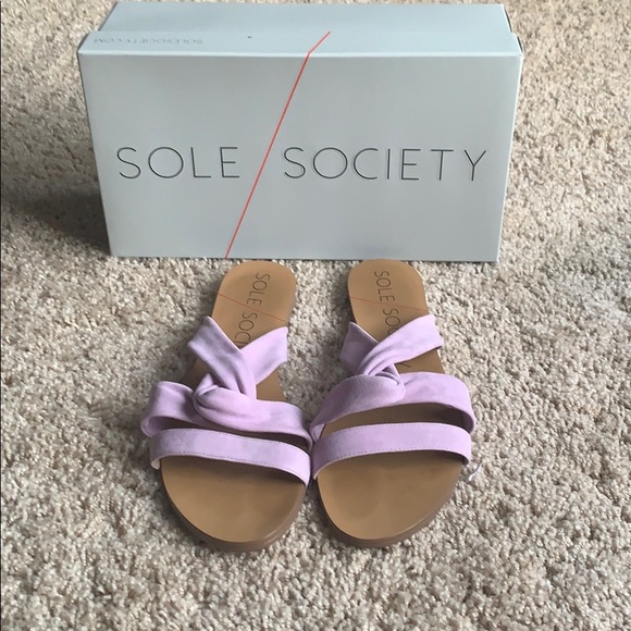 Sole Society Shoes - Light purple suede sandals